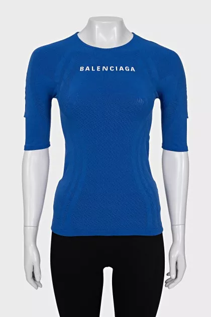 Blue slim-fit t-shirt