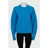 Oversized cardigan made of wool and silk