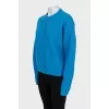 Oversized cardigan made of wool and silk