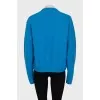 Oversized cardigan made of wool and silk