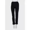Wool and silk trousers with ties