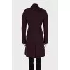 Double-breasted fitted wool coat