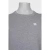 Men's gray sweatshirt with a patch