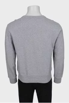 Men's gray sweatshirt with a patch
