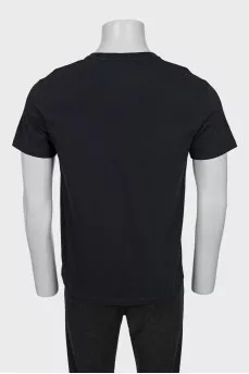Men's straight T-shirt with logo