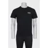 Men's black T-shirt with logo