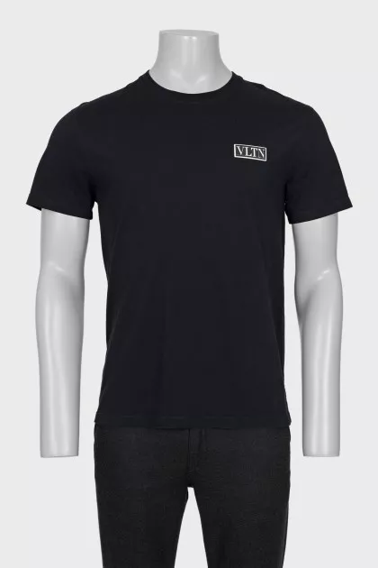 Men's black T-shirt with logo