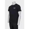 Men's black T-shirt with logo