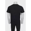 Men's black T-shirt with logo