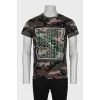 Men's military print T-shirt