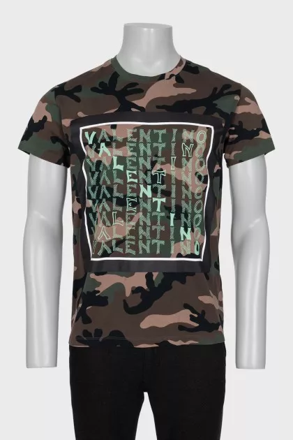 Men's military print T-shirt
