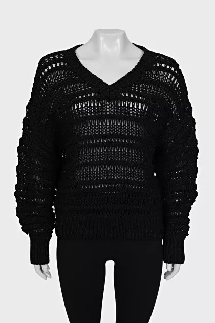 Black oversized pullover