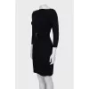 Fitted dress with gold buckles
