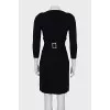 Fitted dress with gold buckles