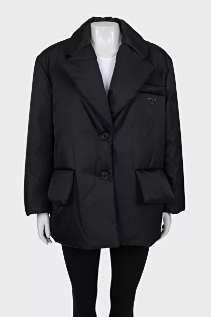 Black Re-Nylon down jacket