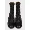 Rockoko boots with textile inserts
