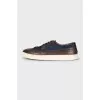Men's brogues made of textile and leather