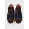 Men's brogues made of textile and leather
