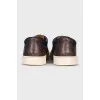 Men's brogues made of textile and leather