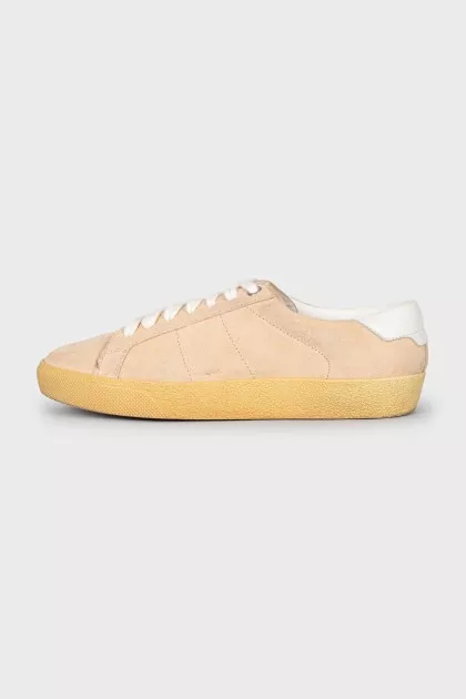 Suede lace-up sneakers