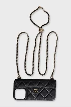 Leather case with strap