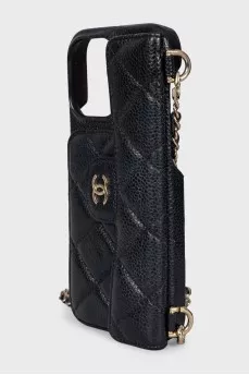Leather case with strap