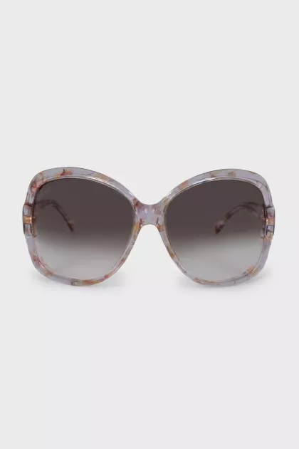 Gradient sunglasses with spotted frames