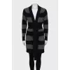 Striped cardigan with a belt