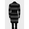 Striped cardigan with a belt