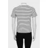 Black striped T-shirt