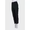 Tapered trousers with a belt