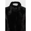 Mink coat with short sleeves