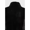 Mink coat with short sleeves