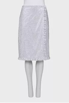 Silver skirt suit