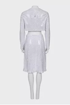 Silver skirt suit