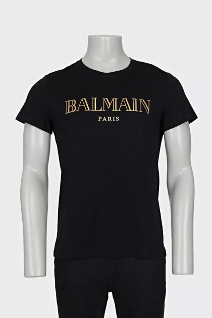 Men's T-shirt with gold print