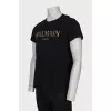 Men's T-shirt with gold print