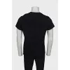 Men's T-shirt with gold print