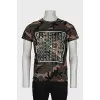 Men's military T-shirt with brand logo