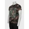 Men's military T-shirt with brand logo