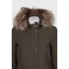 Парка прямого крою декорована хутром