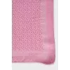 Pink silk scarf with signature print
