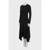 Dress with an asymmetrical hem