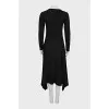 Dress with an asymmetrical hem