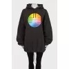 Oversized hoodie with a bright print