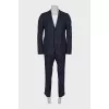Men's blue suit with a small print
