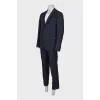 Men's blue suit with a small print