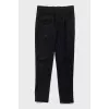 Wool trousers with silk lining
