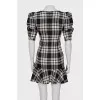 Plaid dress decorated with ties