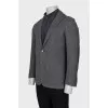 Men's jacket with a zipper and buttons